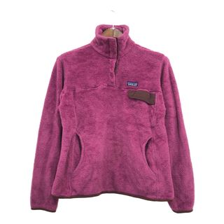 パタゴニア(patagonia)のpatagonia パタゴニア リツール スナップT フリースジャケット ピンク (レディース L) 中古 古着 Q0267(その他)