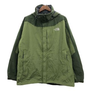 ザノースフェイス(THE NORTH FACE)のTHE NORTH FACE ノースフェイス HYVENT マウンテンパーカー ジャケット アウター アウトドア グリーン (メンズ XXL) 中古 古着 Q0269(マウンテンパーカー)