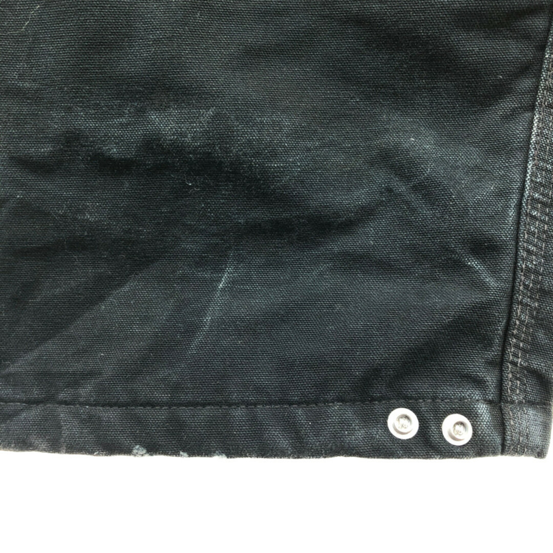 carhartt(カーハート)のCarhartt カーハート ダック ダブルニー オーバーオール 大きいサイズ ワーク ブラック (メンズ 40×34) 中古 古着 Q0274 メンズのパンツ(サロペット/オーバーオール)の商品写真