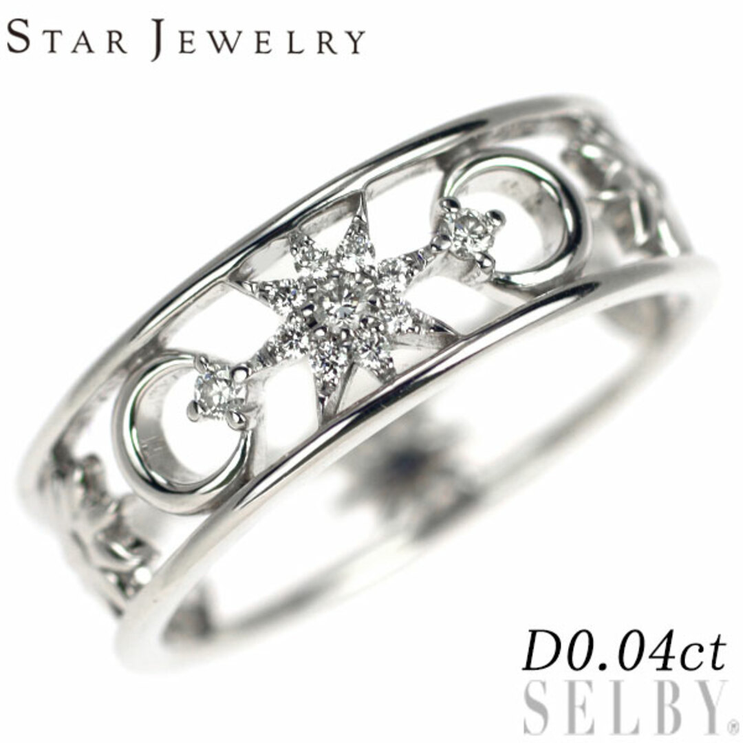 STAR JEWELRY(スタージュエリー)のスタージュエリー K18WG ダイヤモンド リング 0.04ct レディースのアクセサリー(リング(指輪))の商品写真