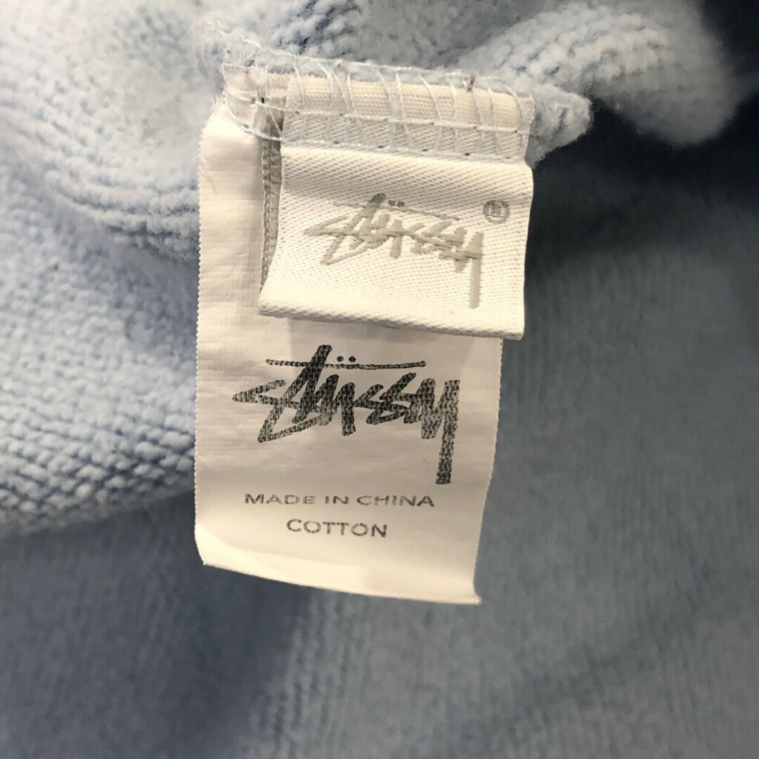 STUSSY(ステューシー)のSTUSSY ステューシー ワンポイントロゴ スウェット トレーナー トップス ストリート ライトブルー (メンズ M) 中古 古着 Q0294 メンズのトップス(スウェット)の商品写真