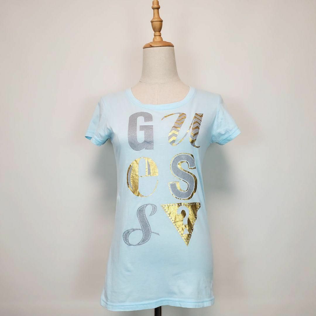 GUESS(ゲス)のゲスGUESS(M)半袖ロゴプリントTシャツ レディースのトップス(Tシャツ(半袖/袖なし))の商品写真