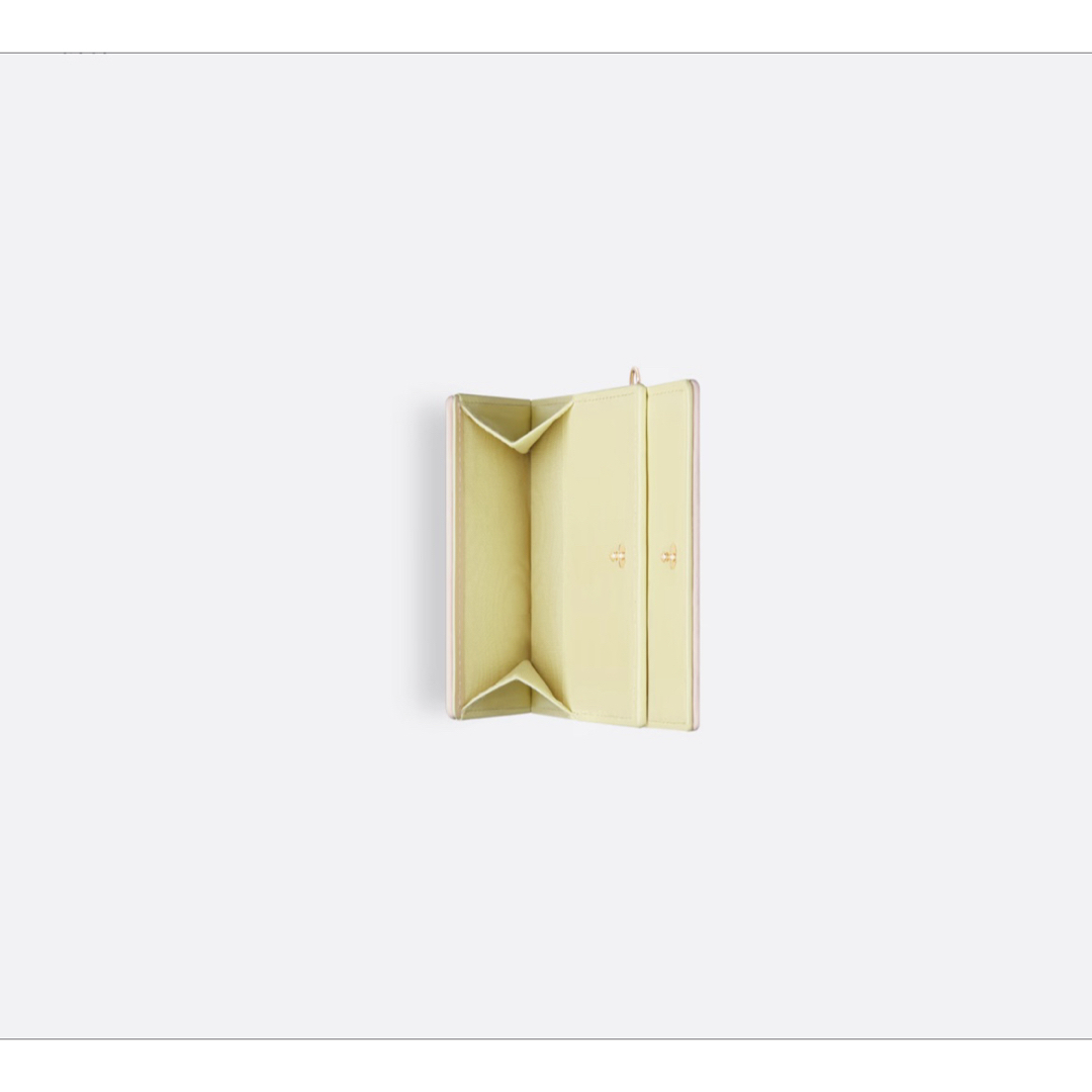 Christian Dior(クリスチャンディオール)の新品 ディオール LADY DIOR ロータスウォレット 財布 ピンク イエロー レディースのファッション小物(財布)の商品写真