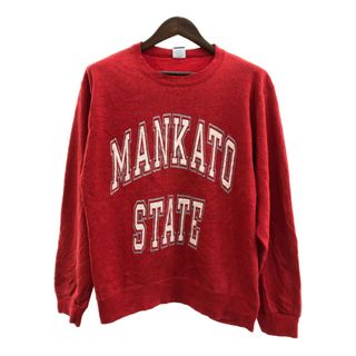 チャンピオン(Champion)の90年代 USA製 Champion チャンピオン MANKATO スウェット アメカジ カレッジ レッド (メンズ XL) 中古 古着 Q0356(スウェット)