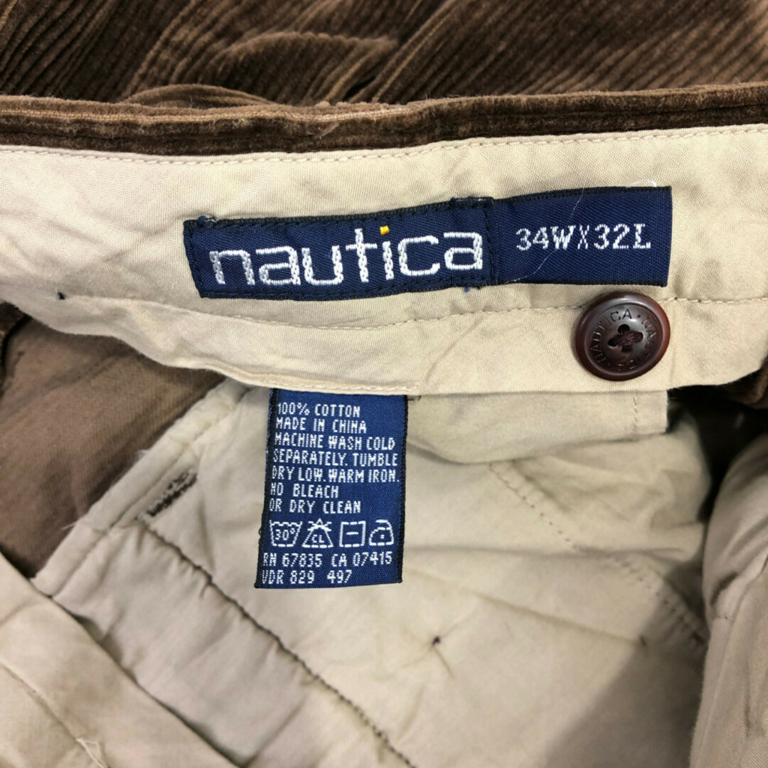 NAUTICA(ノーティカ)の90年代 NAUTICA ノーティカ 2タック コーデュロイパンツ ブラウン (メンズ 34×32) 中古 古着 Q0373 メンズのパンツ(その他)の商品写真