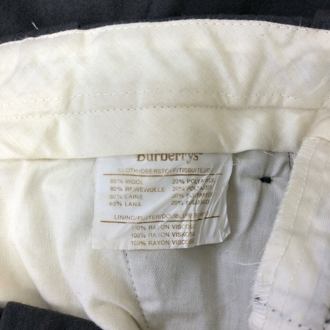 BURBERRY(バーバリー)の80年代 スペイン製 Burberrys バーバリーズ ウール スラックスパンツ グレー (メンズ 42) 中古 古着 Q0369 メンズのパンツ(スラックス)の商品写真