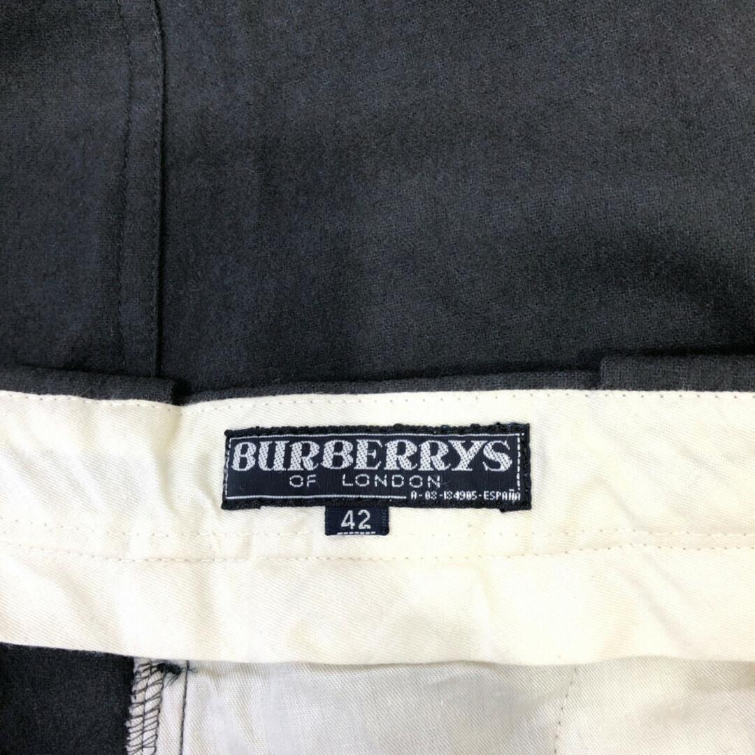 BURBERRY(バーバリー)の80年代 スペイン製 Burberrys バーバリーズ ウール スラックスパンツ グレー (メンズ 42) 中古 古着 Q0369 メンズのパンツ(スラックス)の商品写真
