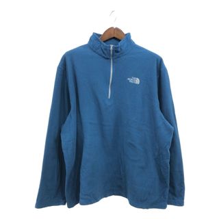 ザノースフェイス(THE NORTH FACE)のTHE NORTH FACE ノースフェイス ハーフジップ フリースジャケット アウトドア 大きいサイズ ブルー (メンズ XXXL) 中古 古着 Q0384(その他)