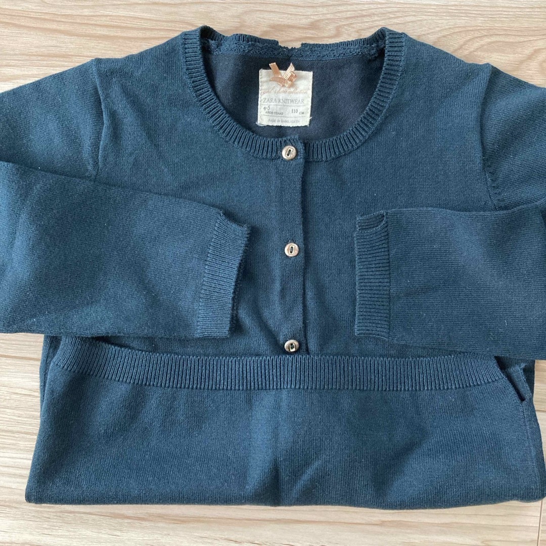 ZARA(ザラ)のZARA ニットカーディガン　110㎝ キッズ/ベビー/マタニティのキッズ服女の子用(90cm~)(カーディガン)の商品写真