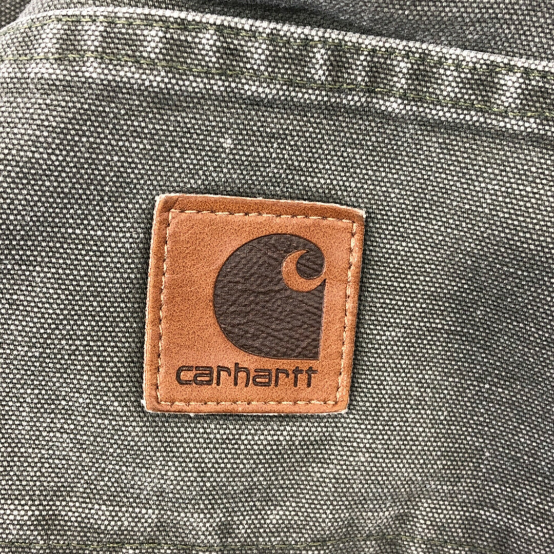 carhartt(カーハート)の2000年代～ Carhartt カーハート ダック ペインター パンツ 大きいサイズ ワーク グリーン (メンズ 40×30) 中古 古着 Q0420 メンズのパンツ(その他)の商品写真