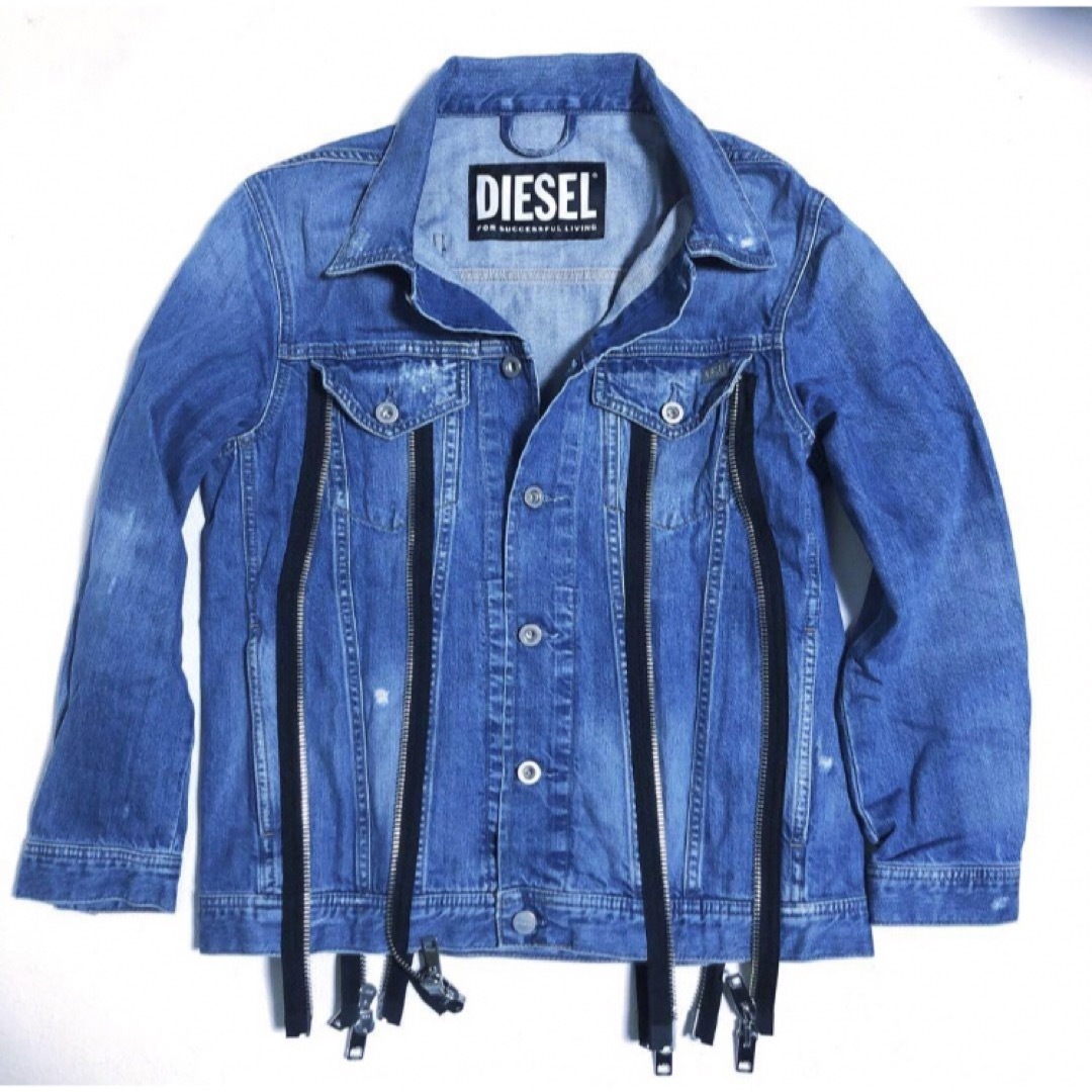 DIESEL(ディーゼル)のsizeXS◆匿名配送♢DIESEL◆デニムジャケット 前後ジップデザイン レディースのジャケット/アウター(Gジャン/デニムジャケット)の商品写真