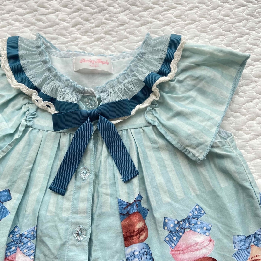 Shirley Temple(シャーリーテンプル)のシャーリーテンプル　マカロンチュニック　110サイズ キッズ/ベビー/マタニティのキッズ服女の子用(90cm~)(Tシャツ/カットソー)の商品写真