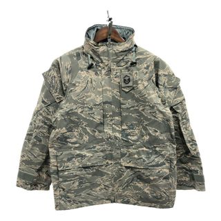 米軍実物 U.S.AIRFORCE GORE-TEX ゴアテックスパーカー ジャケット 防水 ミリタリー ABUカモ (メンズ SMALL-SHORT) 中古 古着 Q0508(ミリタリージャケット)