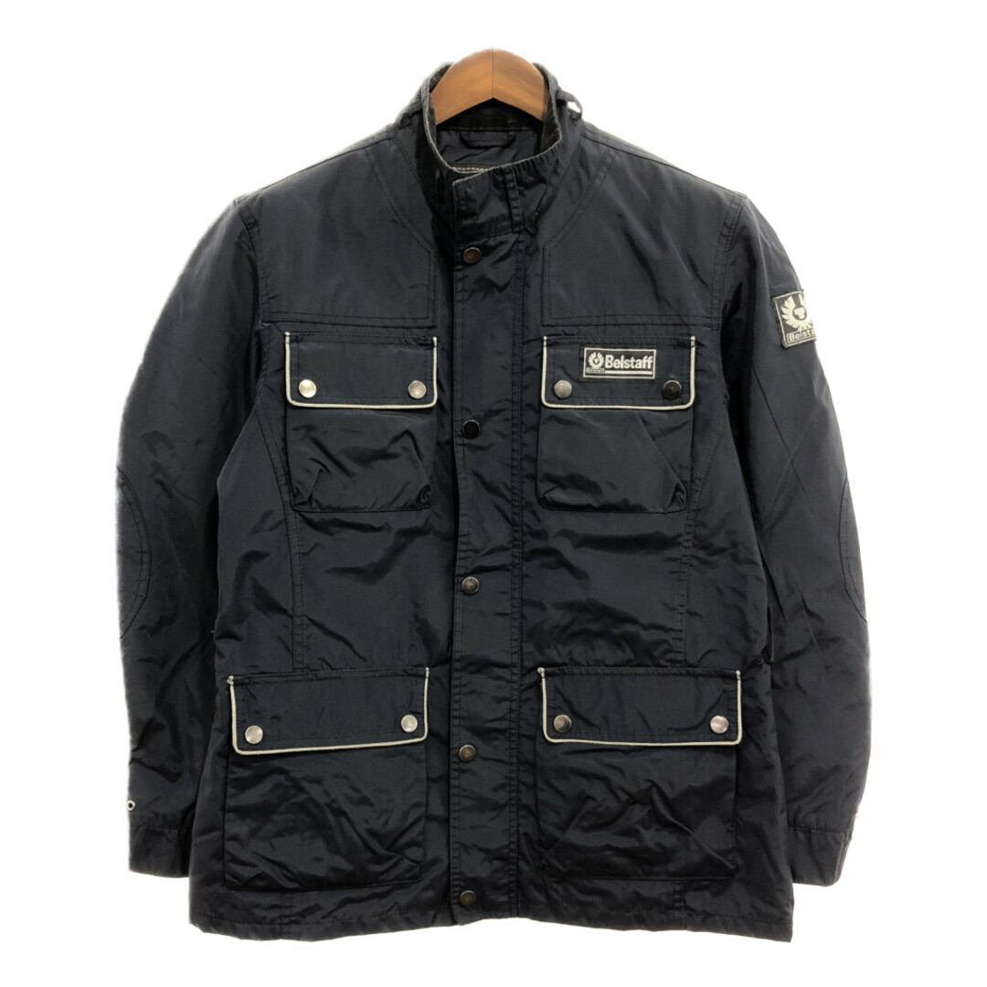 BELSTAFF(ベルスタッフ)のBelstaff ベルスタッフ Gold Label ナイロンジャケット 大きいサイズ バイクウェア ネイビー (メンズ XXL) 中古 古着 Q0518 メンズのジャケット/アウター(ナイロンジャケット)の商品写真