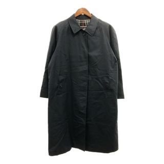 BURBERRY - 80年代 イングランド製 Burberrys バーバリーズ バルマカーンコート 大きいサイズ ネイビー (レディース 18 LONG) 中古 古着 Q0514