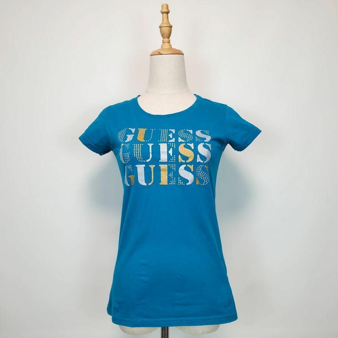 GUESS(ゲス)のゲスGUESS(M)半袖ロゴプリントTシャツ レディースのトップス(Tシャツ(半袖/袖なし))の商品写真