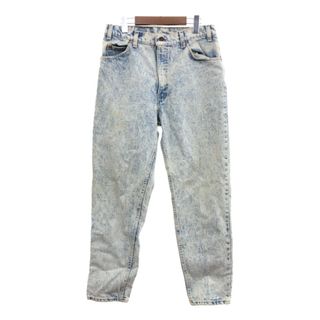 リーバイス(Levi's)の90年代 USA製 Levi's リーバイス 550 デニムパンツ ケミカルウォッシュ オレンジタブ ライトブルー (メンズ W34 L30) 中古 古着 Q0540(デニム/ジーンズ)