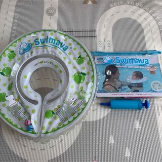 スイマーバ(Swimava)のスイマーバ　ベビー　浮き輪　レギュラーサイズ　青リンゴ柄(その他)