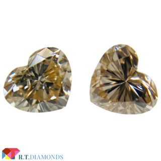 FANCY LIGHT BROWN 0.160ct/0.142ct HS(その他)