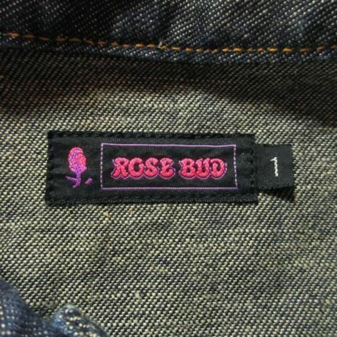 ROSE BUD(ローズバッド)のローズバッド デニムジャケット ブルーブラック 210826MN4A レディースのジャケット/アウター(Gジャン/デニムジャケット)の商品写真