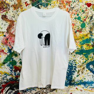 ZENKUTU シュール Tシャツ 半袖 メンズ 新品 個性的 白(Tシャツ/カットソー(半袖/袖なし))