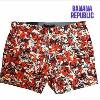 Banana Republic - 【新品】バナナリパブリック　ショートパンツ　柄　赤　ゴルフ