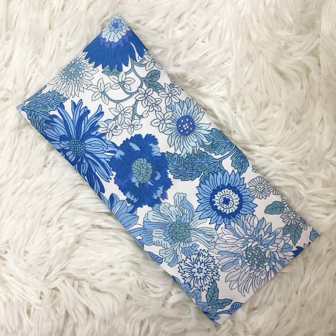 サニタリーケース 花柄 青 ブルー エレガント オトナ S3633 ハンドメイドのファッション小物(その他)の商品写真