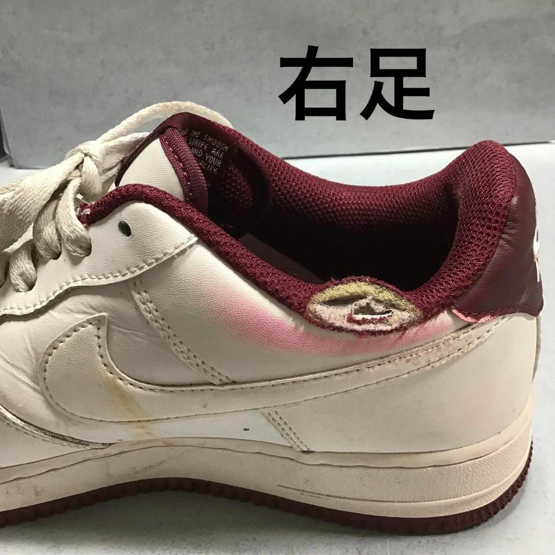 NIKE(ナイキ)のNike ナイキ エアフォース1 ロー '07 ホワイト/ダーク ビートルート メンズの靴/シューズ(スニーカー)の商品写真