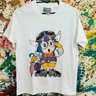 アラレちゃん リプリント Tシャツ 半袖 メンズ 新品 個性的 白(Tシャツ/カットソー(半袖/袖なし))