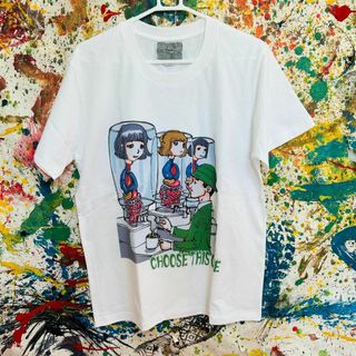 CRAZY アバンギャルド Tシャツ 半袖 メンズ 新品 個性的 白(Tシャツ/カットソー(半袖/袖なし))