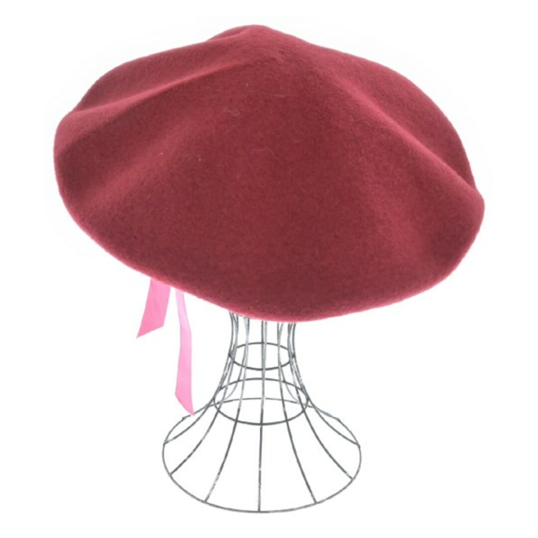 Y's(ワイズ)のY's ワイズ ハンチング・ベレー帽 - 赤 【古着】【中古】 レディースの帽子(ハンチング/ベレー帽)の商品写真