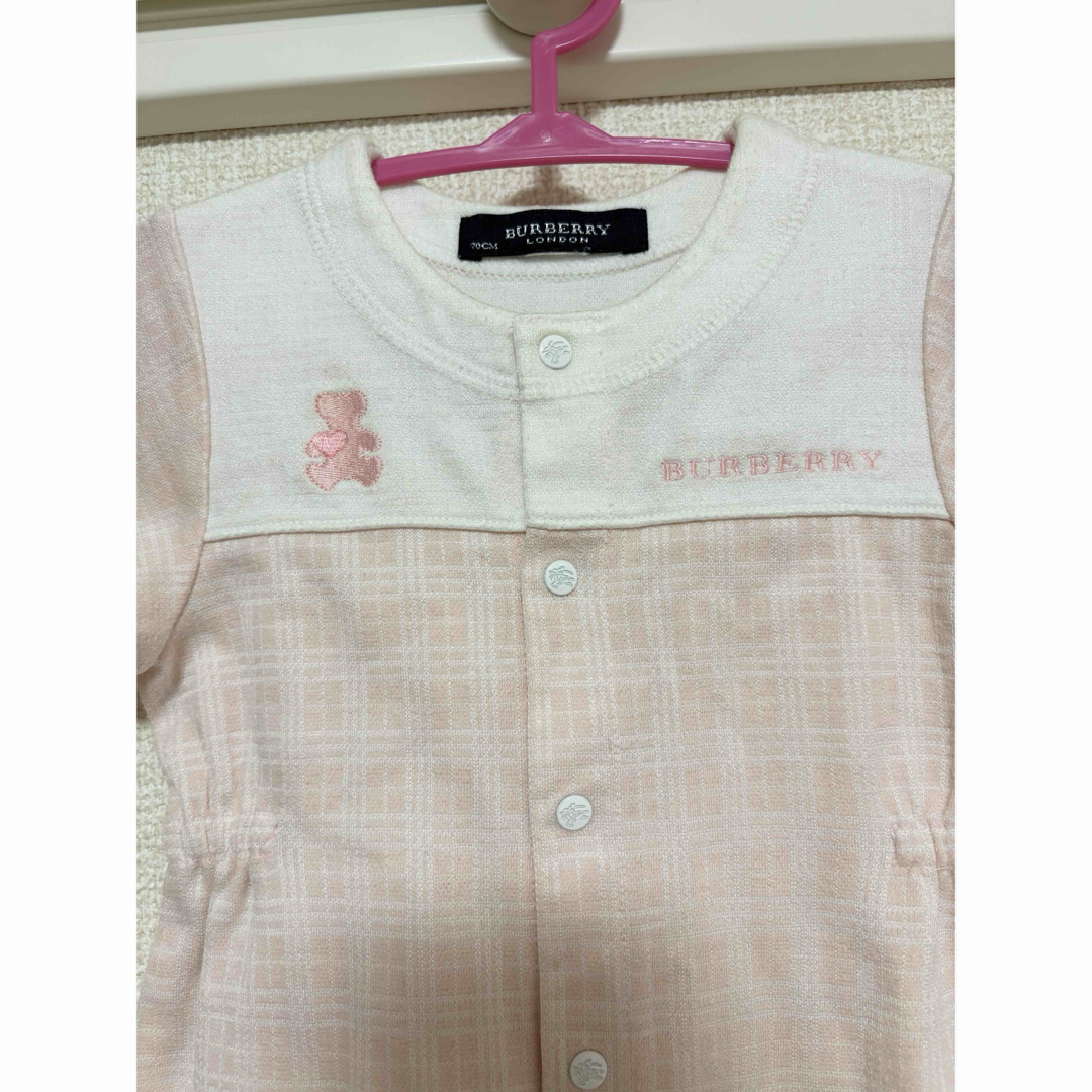 BURBERRY(バーバリー)のバーバリー　長袖ロンパース　カバーオール　70 キッズ/ベビー/マタニティのベビー服(~85cm)(カバーオール)の商品写真