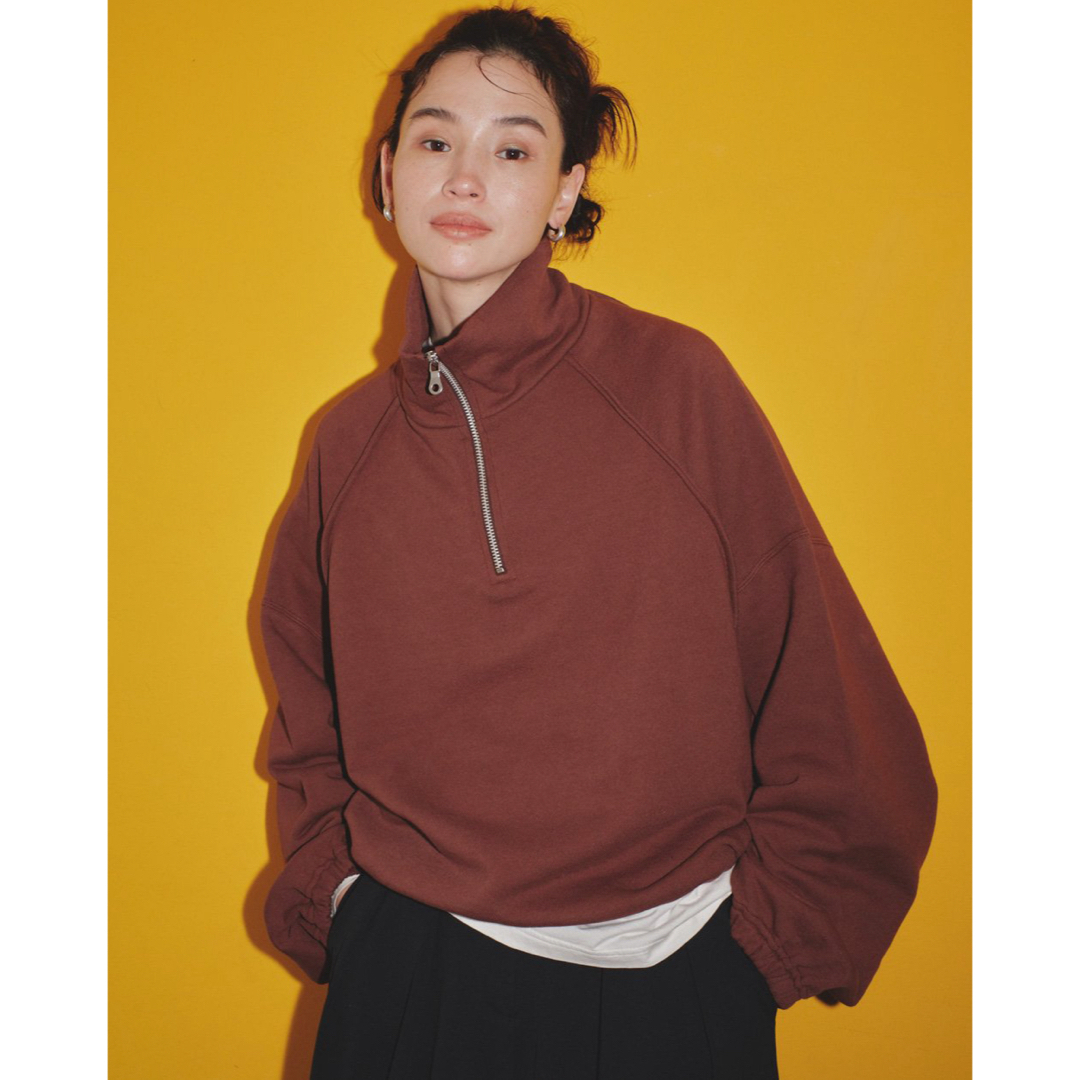 TODAYFUL(トゥデイフル)のHalf Zip Pullover バーガンディ レディースのトップス(トレーナー/スウェット)の商品写真