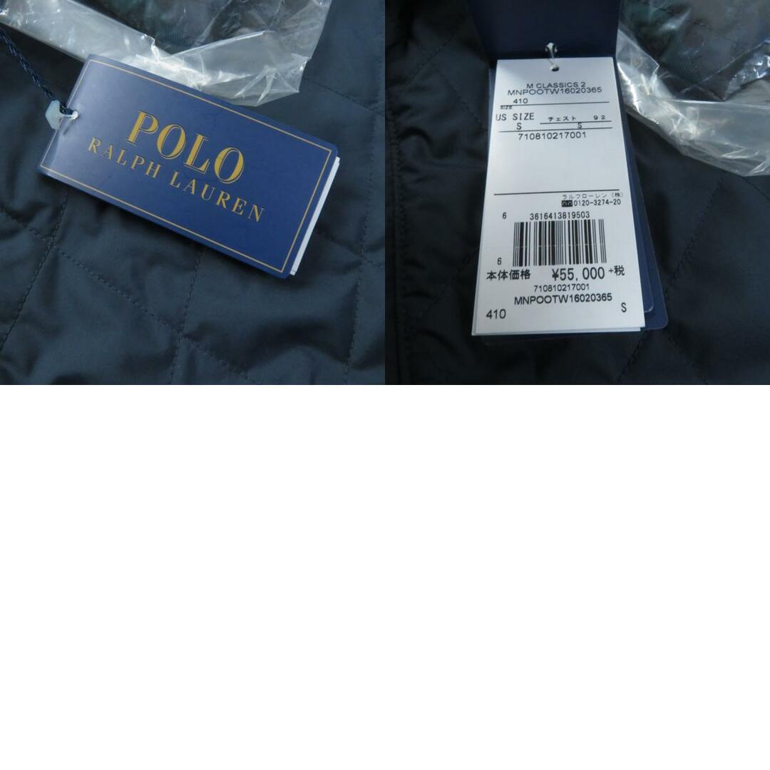 POLO RALPH LAUREN(ポロラルフローレン)の未使用品 POLO RALPH LAUREN ポロ・ラルフローレン リバーシブル チェック柄 レザー使い 中綿 キルティングジャケット グリーン ネイビー S レディース レディースのジャケット/アウター(ブルゾン)の商品写真