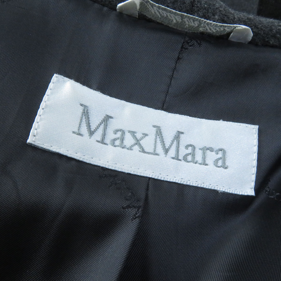 Max Mara(マックスマーラ)の極美品 Max Mara マックスマーラ 白タグ カシミヤ混 ロングコート/ダブルチェスターコート グレー 40 イタリア製 レディース レディースのジャケット/アウター(チェスターコート)の商品写真