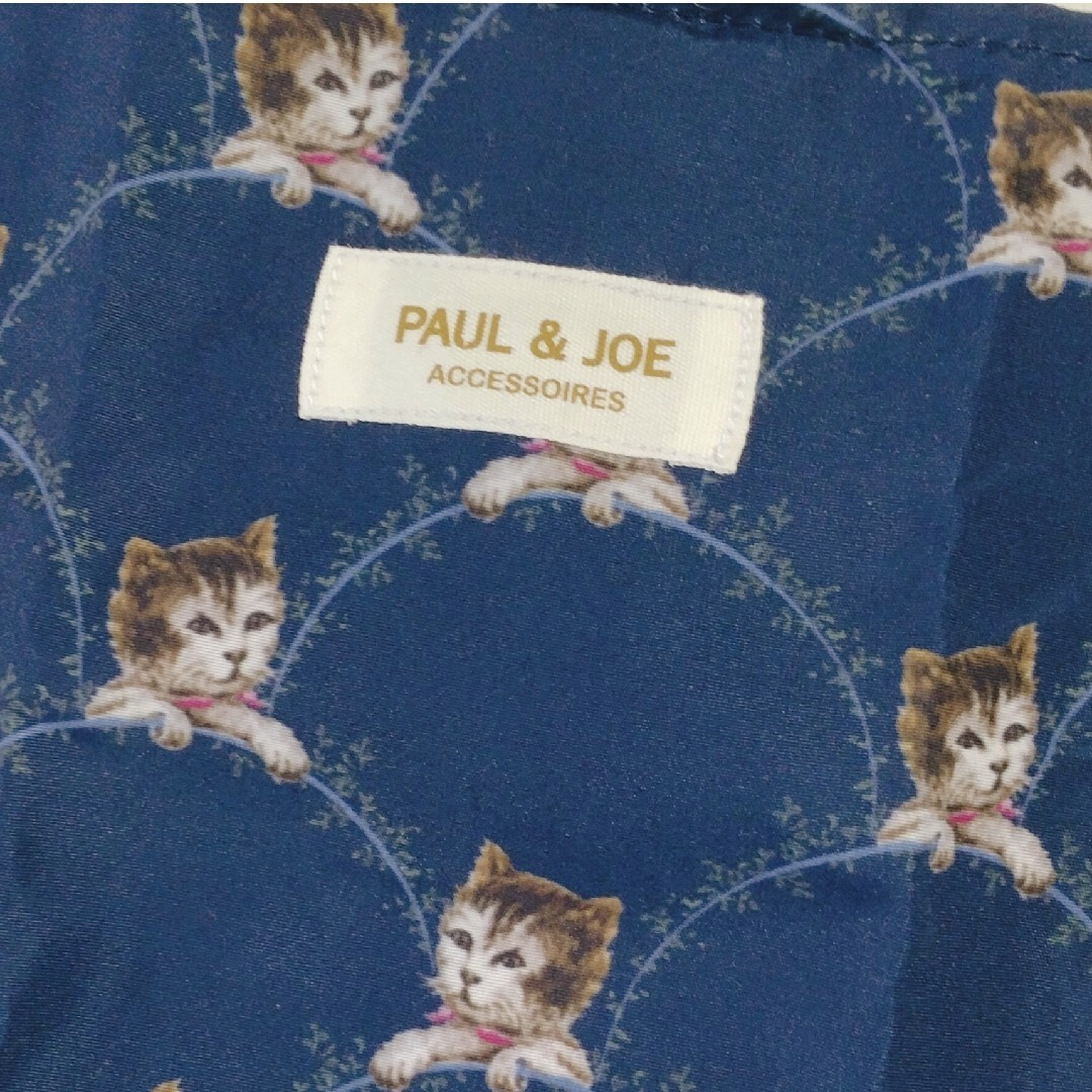 PAUL & JOE(ポールアンドジョー)のポール＆ジョー ねこ エコトートバッグ 〈紺〉【新品タグ付】 レディースのバッグ(エコバッグ)の商品写真