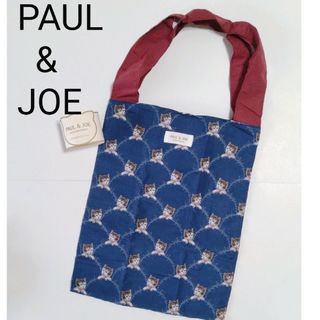 ポールアンドジョー(PAUL & JOE)のポール＆ジョー ねこ エコトートバッグ 〈紺〉【新品タグ付】(エコバッグ)