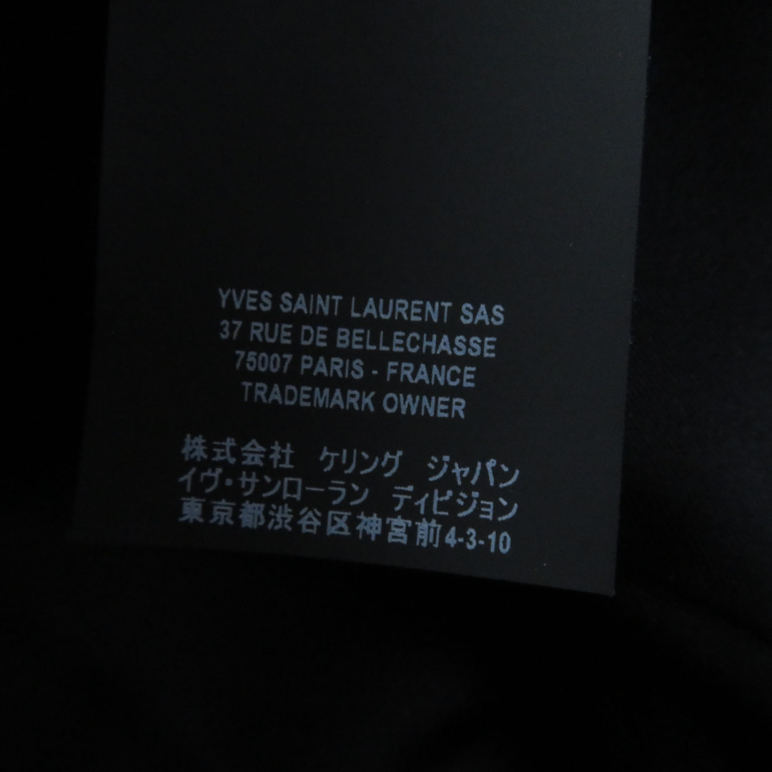 Saint Laurent(サンローラン)の美品 SAINT LAURENT PARIS サンローランパリ 19年製 582689 裏地シルク100％ 半袖 膝丈 ベロア ワンピース ブラック 34 フランス製 正規品 レディース レディースのワンピース(その他)の商品写真