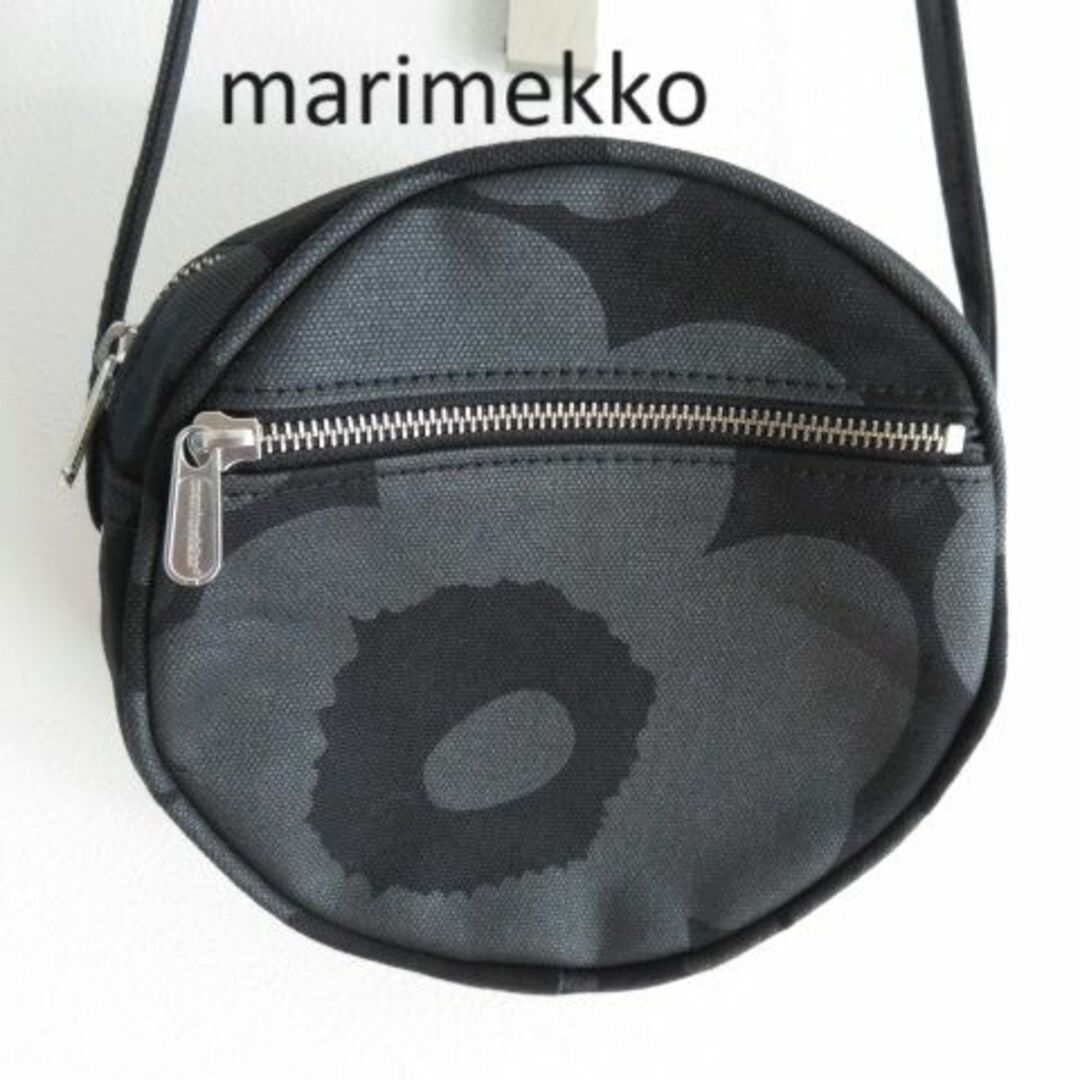 marimekko(マリメッコ)のmarimekko マリメッコ　丸ショルダーバッグ　ウニッコ　バッグ　クロ レディースのバッグ(ショルダーバッグ)の商品写真