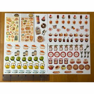 マインドウェイブ(マインドウェイブ)のシール　詰め合わせ ④ カフェ　キッチン　パン　レトロ食器他　100枚以上(シール)