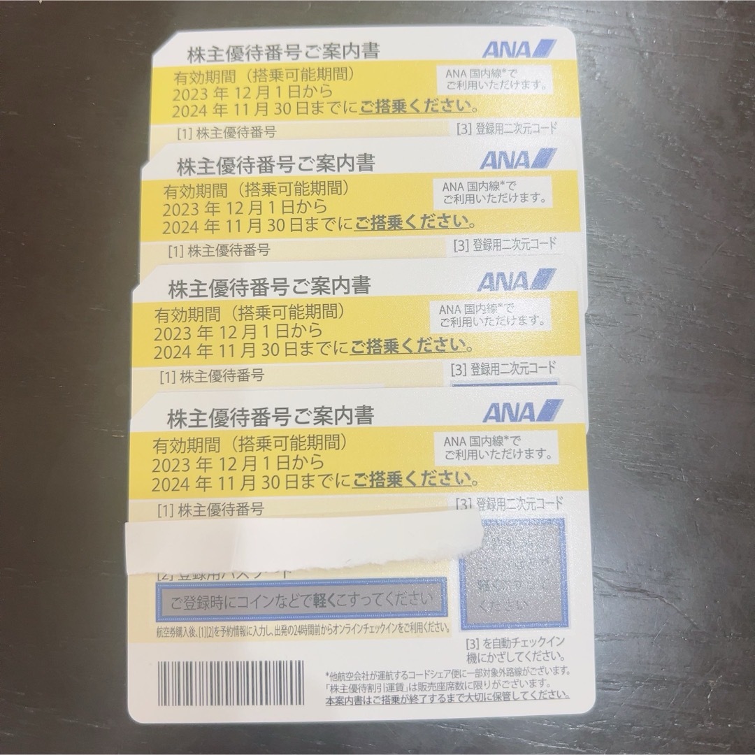 ANA(全日本空輸)(エーエヌエー(ゼンニッポンクウユ))のANA 株主優待　全日本空輸 チケットの優待券/割引券(その他)の商品写真
