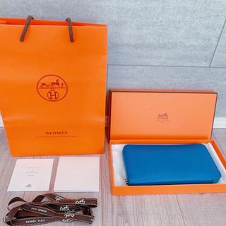 エルメス(Hermes)の限定値下げします✨エルメス　シルクイン  ブルー　 長財布　ラウンドファスナー　(財布)