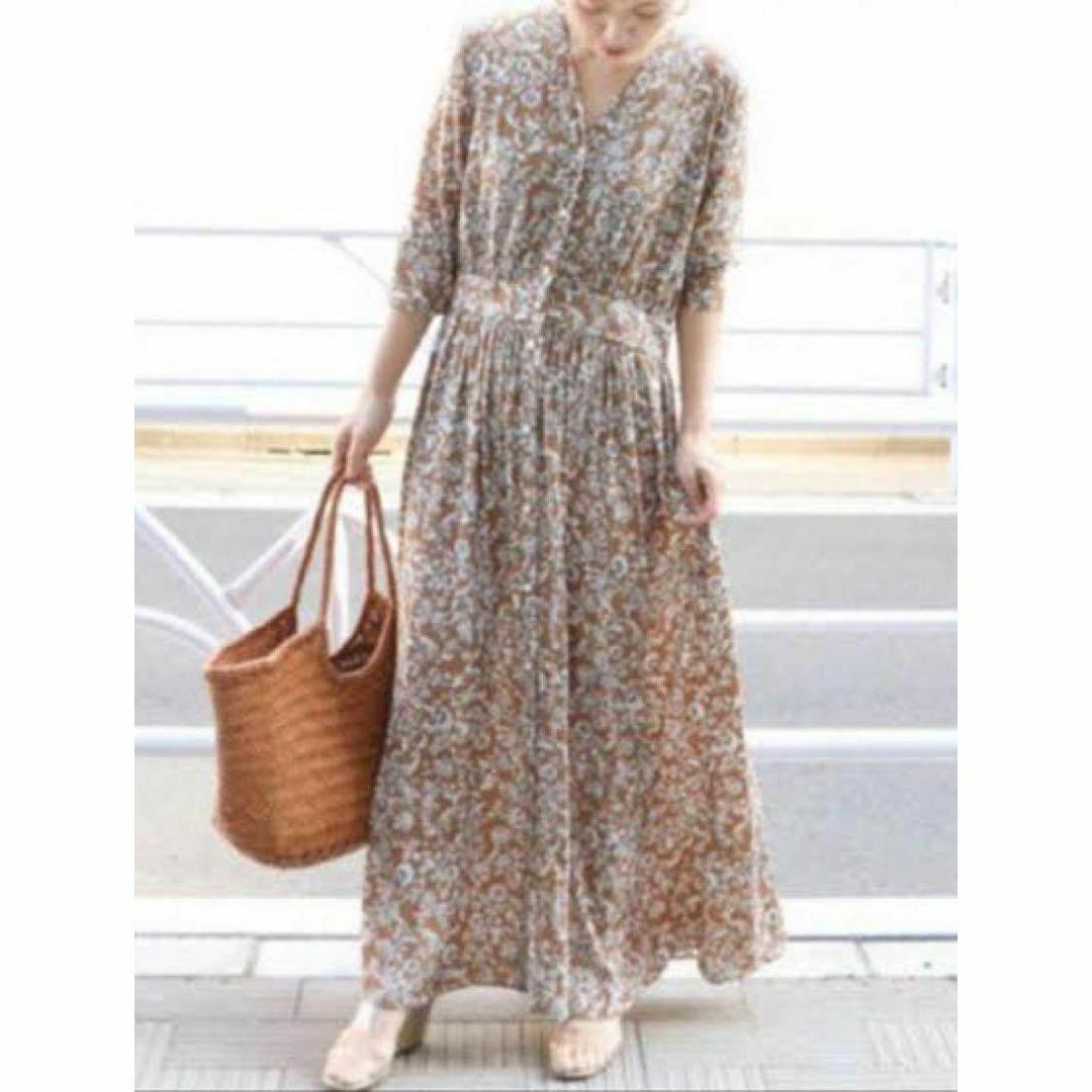 Plage(プラージュ)の【新品】Plage プラージュrustic flower ギャザーワンピース レディースのワンピース(ロングワンピース/マキシワンピース)の商品写真