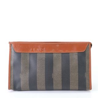 フェンディ(FENDI)のフェンディ ペカン レザー セカンドバッグ クラッチ 書類 ポーチ 通勤 ビジネス トート 本革 ブラウン 茶色 紳士 メンズ EEM S2-1(セカンドバッグ/クラッチバッグ)