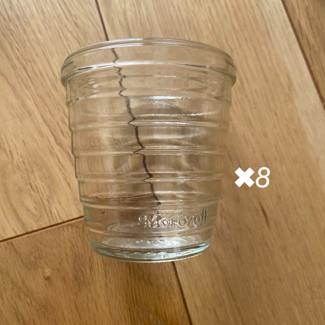 モロゾフ(モロゾフ)のモロゾフプリン空き瓶　15個 インテリア/住まい/日用品のキッチン/食器(グラス/カップ)の商品写真