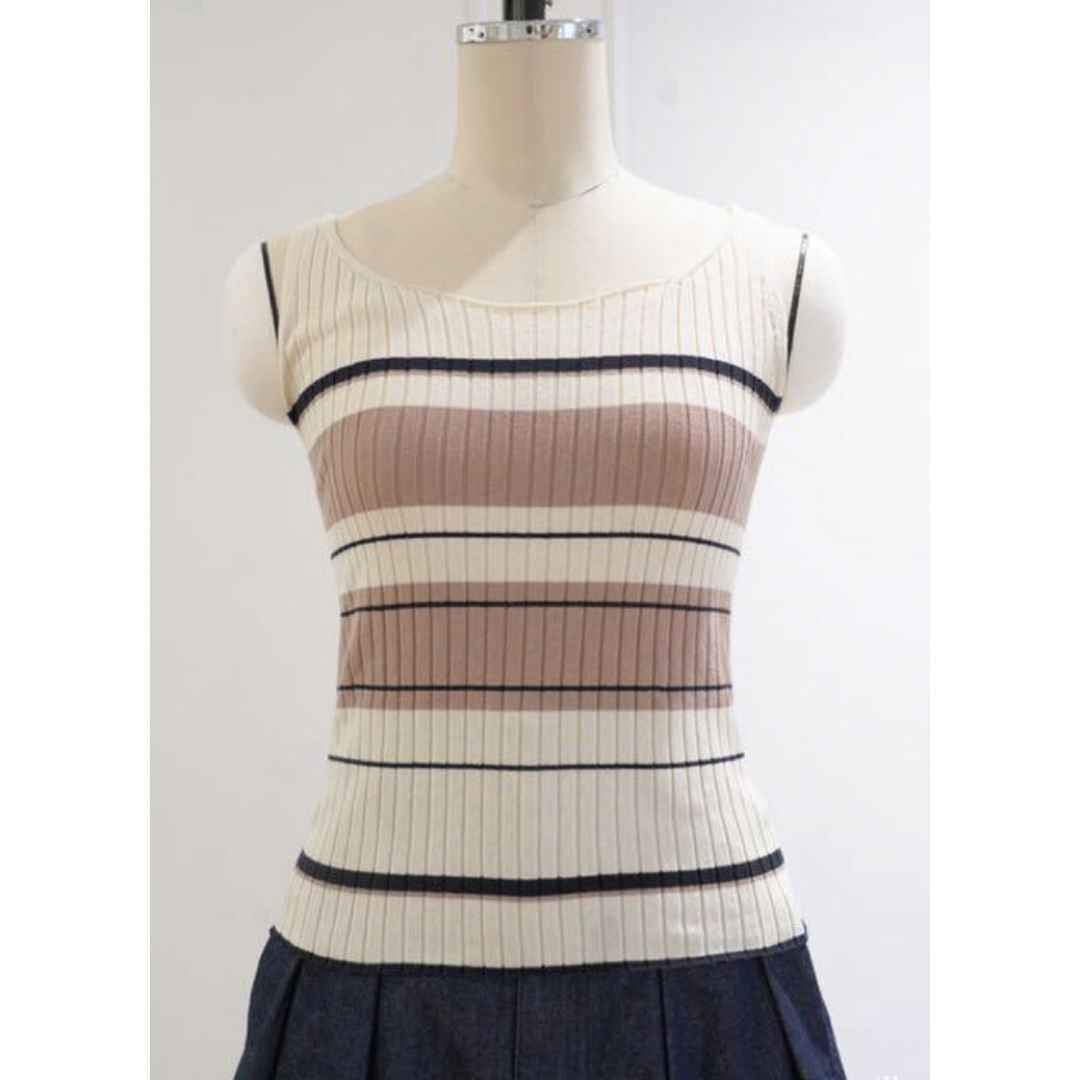 herlipto Multi Striped Ribbed-Knit Tank レディースのトップス(タンクトップ)の商品写真