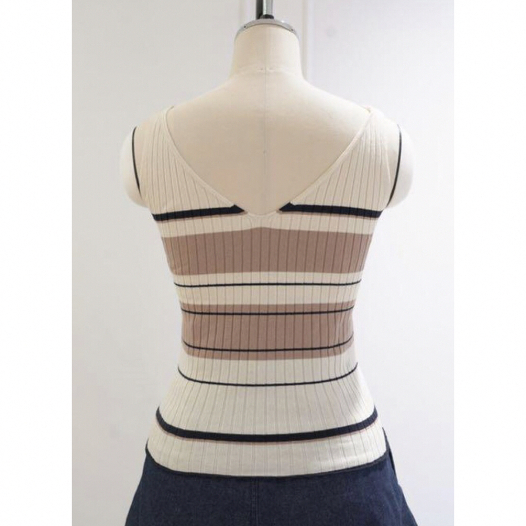 herlipto Multi Striped Ribbed-Knit Tank レディースのトップス(タンクトップ)の商品写真