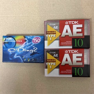 ティーディーケイ(TDK)のTDKカセットテープ　150分 1本、10分 2本　3本セット 未使用品(その他)