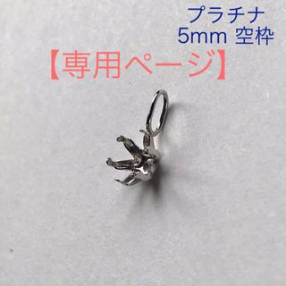 【専用】プラチナペンダント空枠 5mm   6本爪ペンダントトップ pt900 (ネックレス)