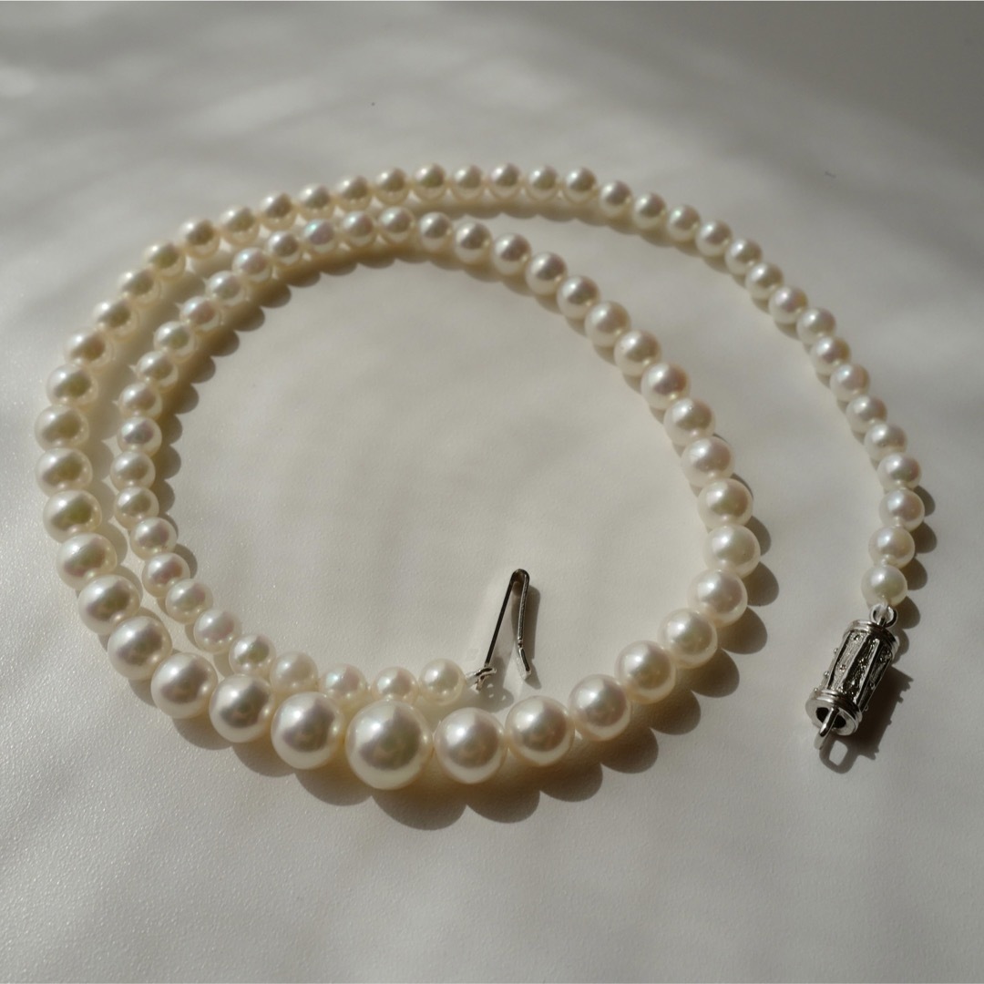 MIKIMOTO(ミキモト)の新品未使用　あこや真珠　本真珠　グラデーション ネックレス　ピンクホワイト系 レディースのアクセサリー(ネックレス)の商品写真